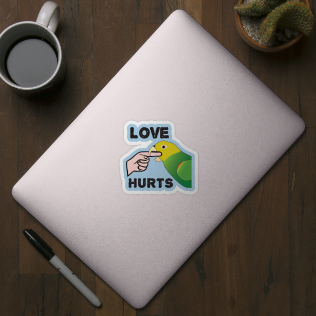 Love Hurts - Double Yellow Headed Amazon Parrot by Einstein Parrot